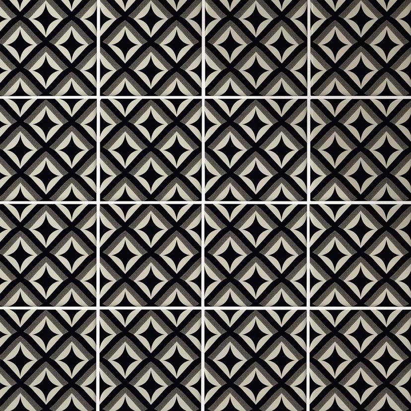 Azulejos Adhesivos adornos negro-beige - Treechild - lote de 12