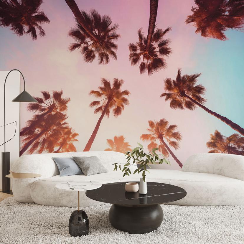 Tropisk fototapet California Dreaming med udsigt til palmer - Hugonnard