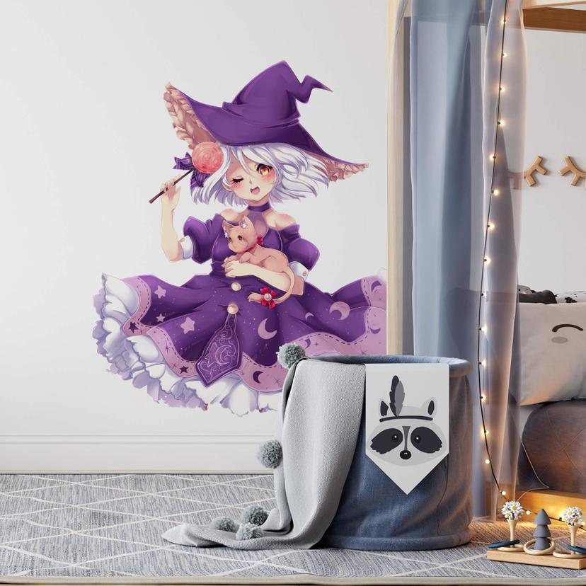 Muursticker La Doll Blanche - Little Witch