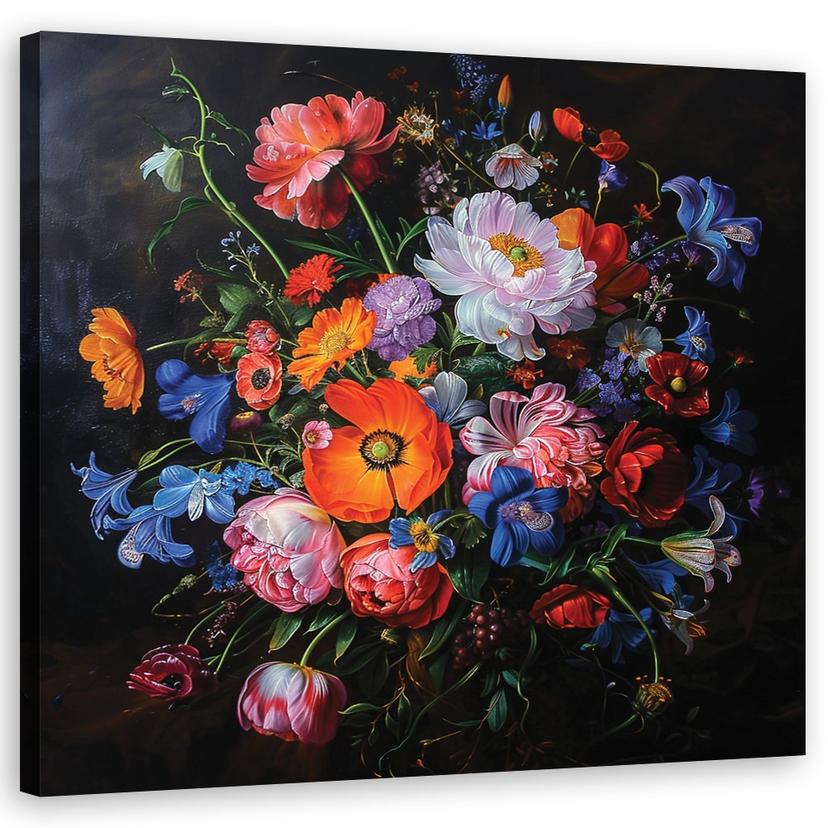 Leinwandbild Vintage Blumenstrauß