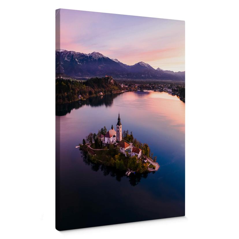 Tableau sur toile Colombo - Lac de Bled en Slovénie