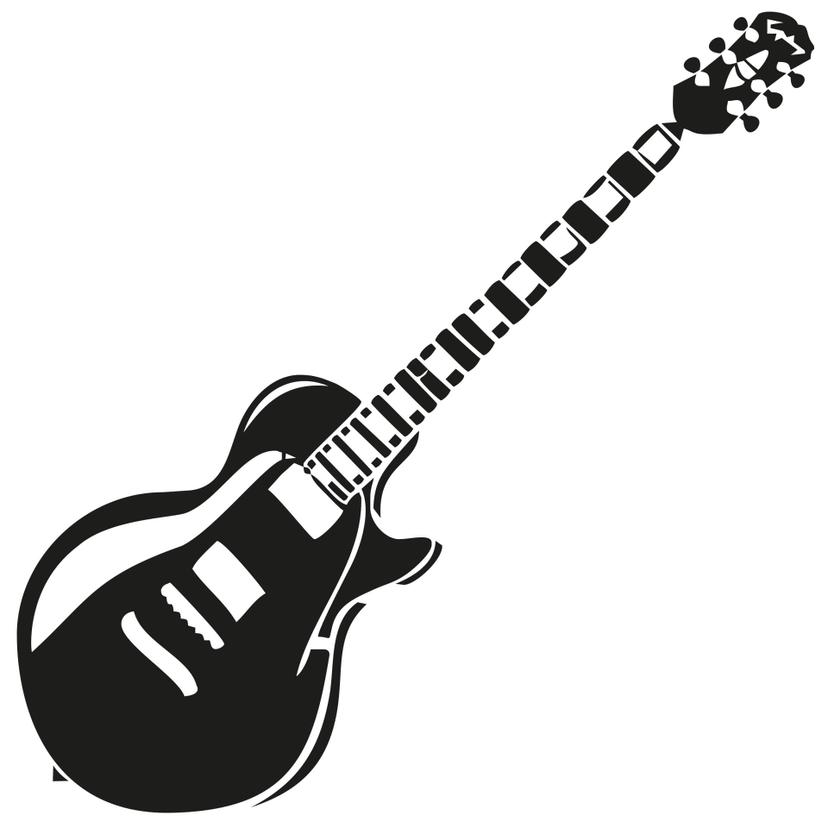 Sticker mural - Guitare