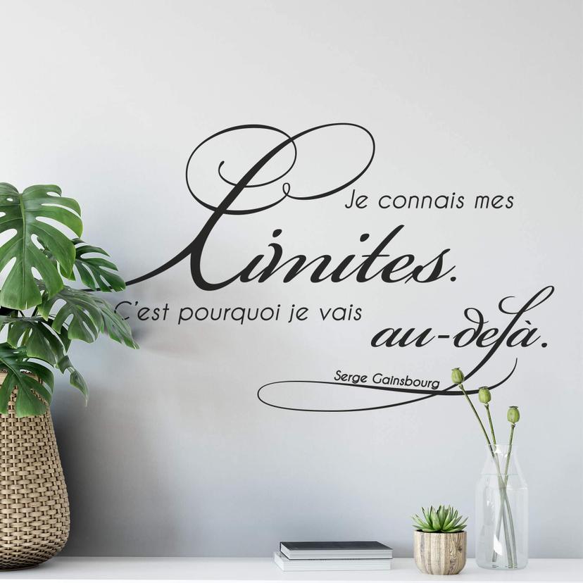 Muursticker Je connais me limites...