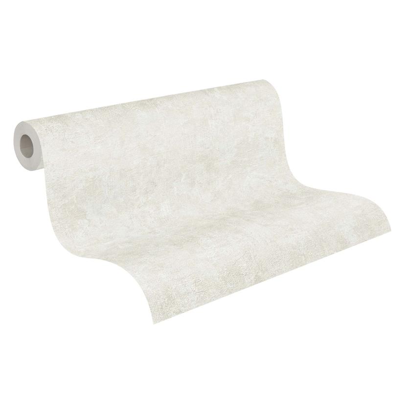 Papel pintado liso aspecto usado - papel pintado no tejido sin PVC de A.S. Création Gris Beige 38639