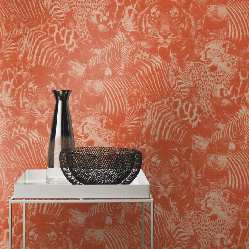 Rasch Kalahari Papier peint intissé à motif rouge orange