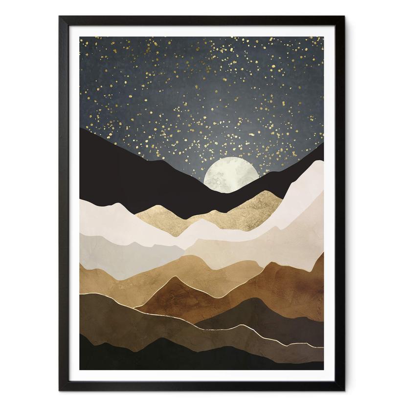 Póster SpaceFrog Designs - Estrellas doradas