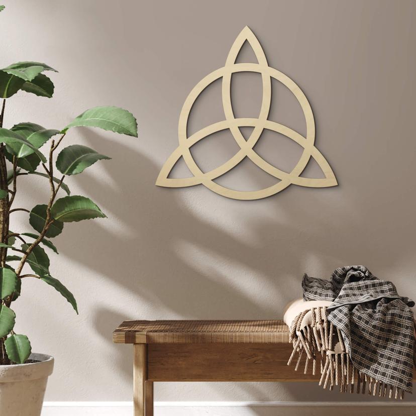 Trædekoration poppel - Triquetra med cirkel