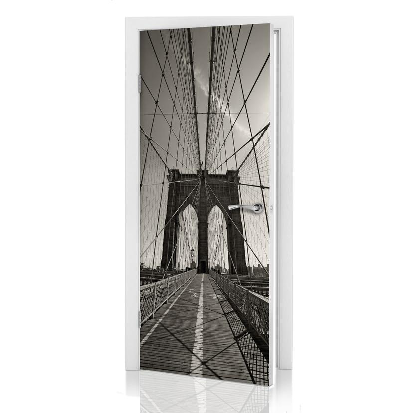 Diseño de puerta Perspectiva del puente de Brooklyn 91x200 cm