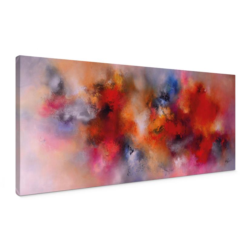 Canvasbillede Abstrakt farveeksplosion - Fedrau - Panorama