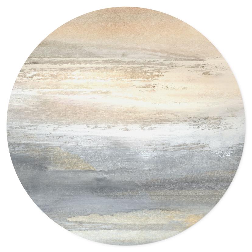 Adesivo murale Paesaggio grigio-oro di pennellate - Hobday