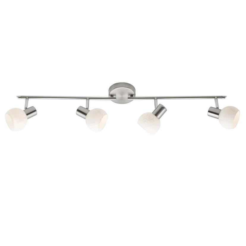 Spotrohr Caspar, metallic, 94 x 11 cm, Glas Strahler