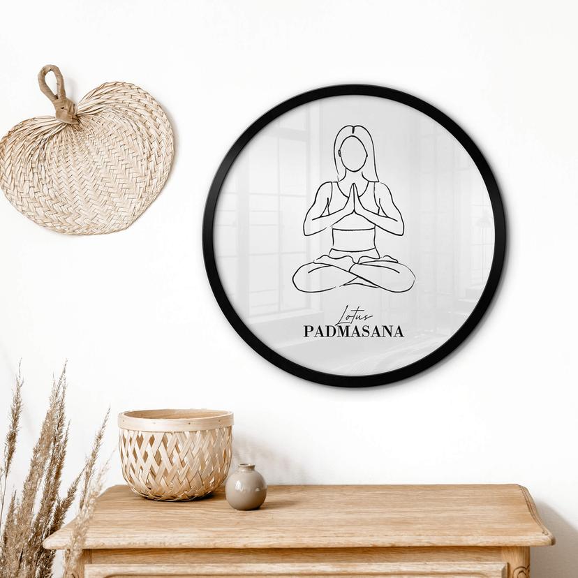 Póster Yoga - Loto - Redondo