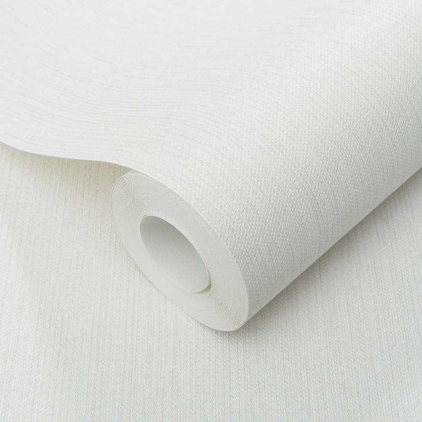 Papel pintado no tejido liso gris claro en lino de aspecto discretamente moderno para espacios de vi