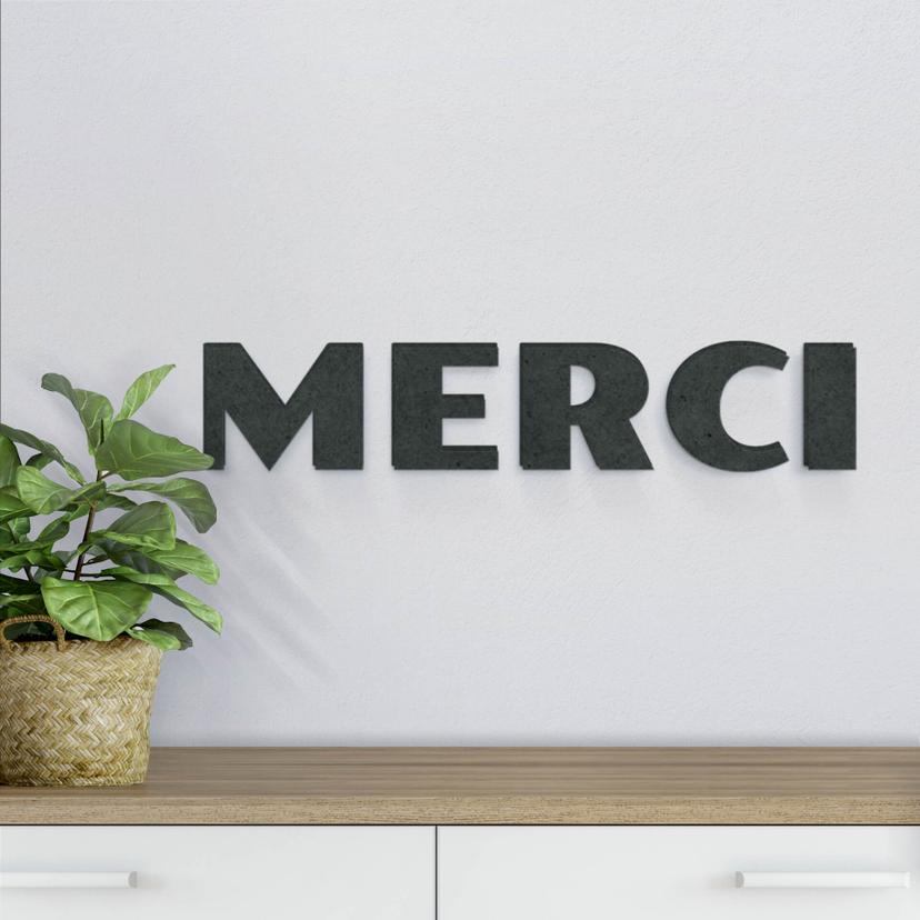 Lettres en bois MDF Merci