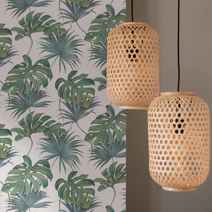 behang Vliesbehang SCHÖNER-WOHNEN, bloemenbehang wit, groen