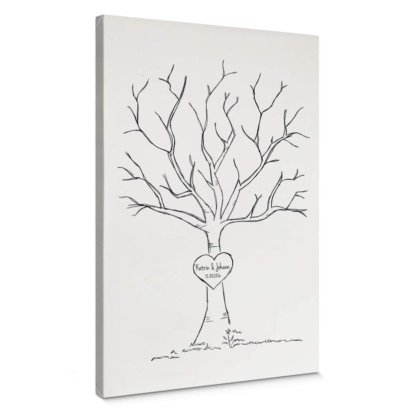 Stampa su tela - Impronte + Testo desiderato - L'albero dei desideri 3