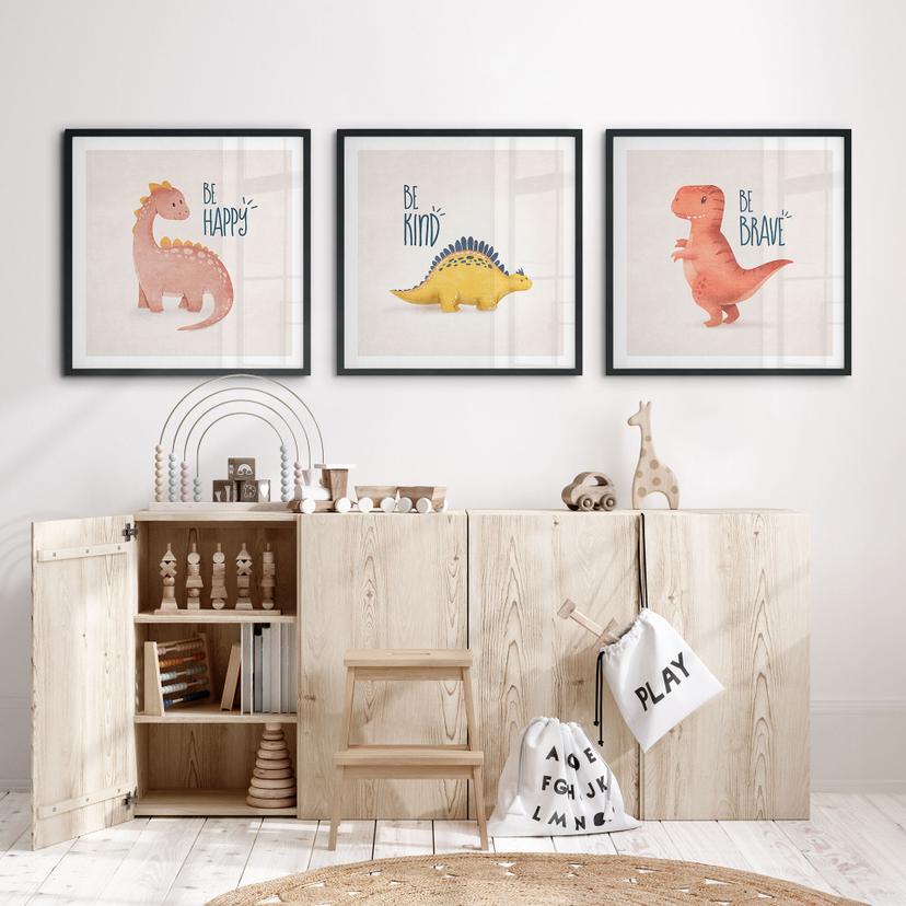 Poster Dino Be Kind - Stegosaurus - Tunaboylu