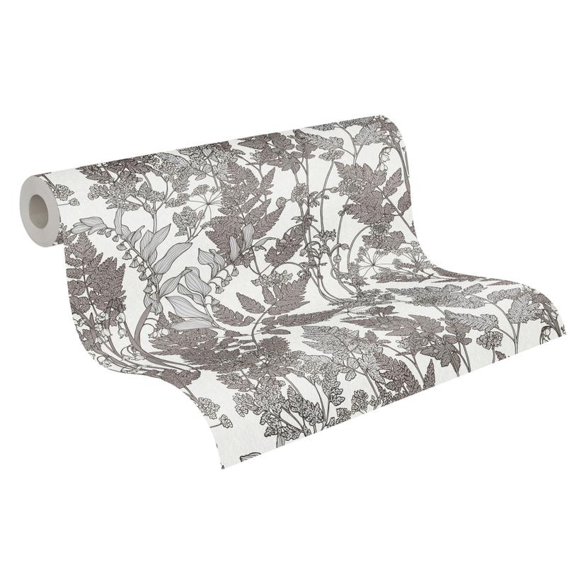 Architects Paper Floral Impression - Papier peint intissé fleuris, gris
