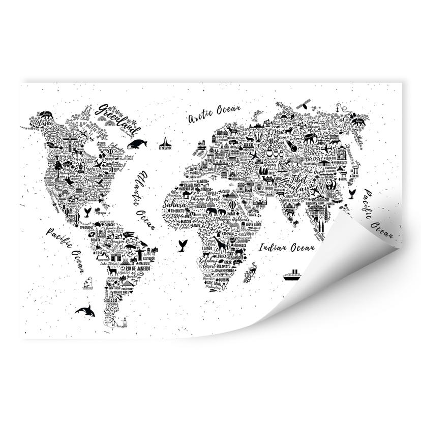 Wall print - Around the World mappamondo