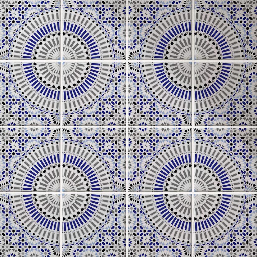 Azulejos Adhesivos Azulejos orientales azul - lote de 12