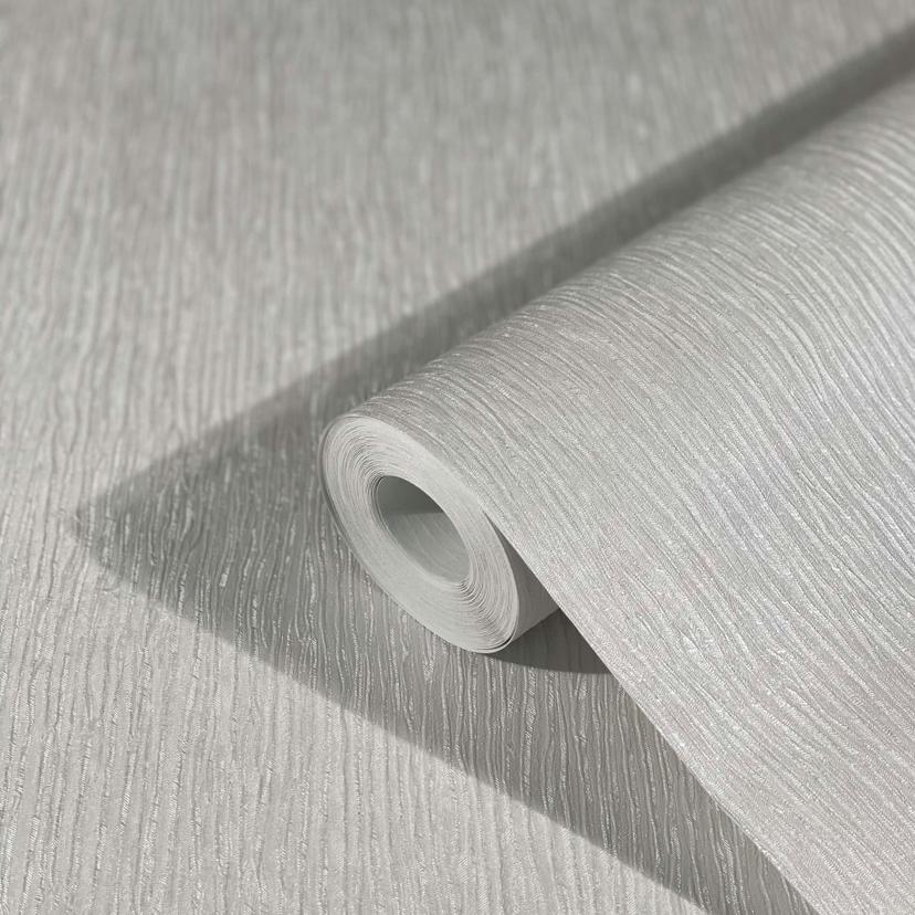 Non-woven tapet med let tekstur i ensfarvet grå
