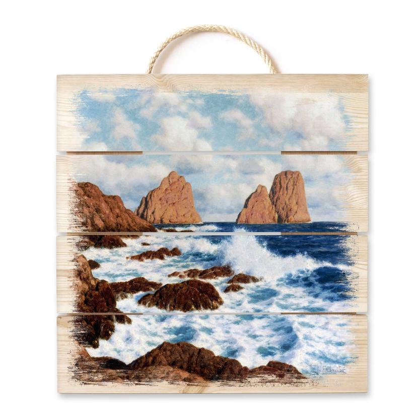 Stampa su legno Choultsé – I faraglioni di Capri