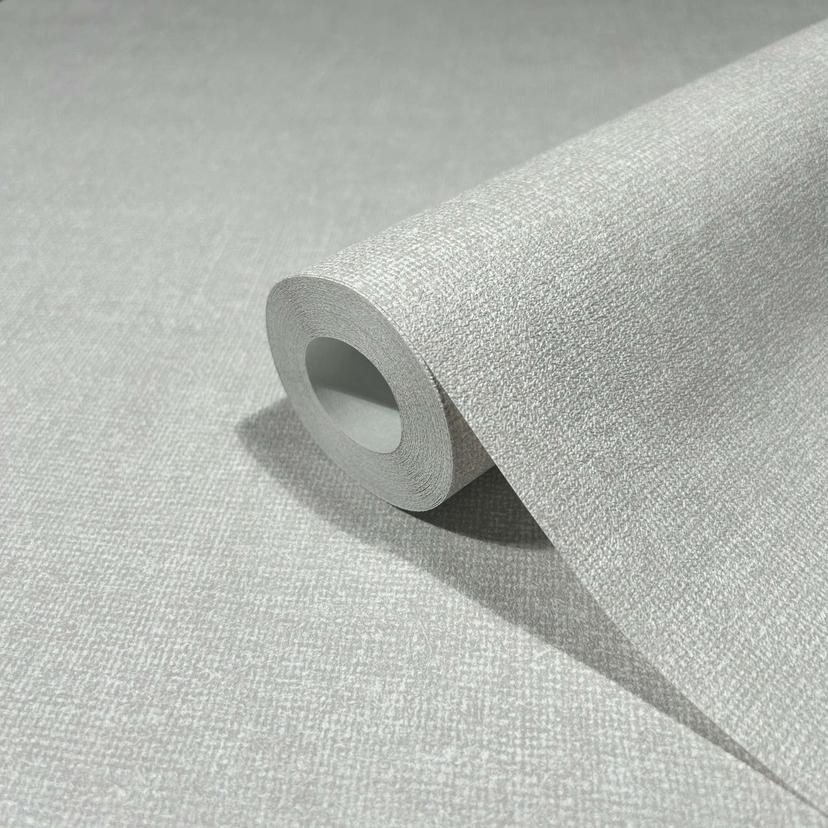 Non-woven tapet i moderne tekstureret ensfarvet grå uni