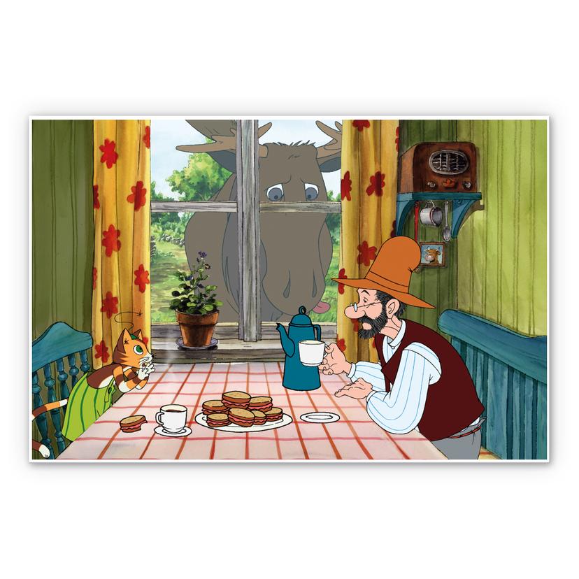 Wandbild Pettersson und Findus - Appetit auf Salamibrote
