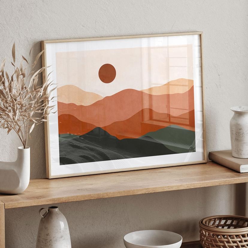 Poster Mjuka kullar i kvällssolen - Costa