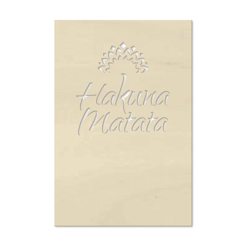 Dekorativ bild av poppel - Hakuna Matata med blomma