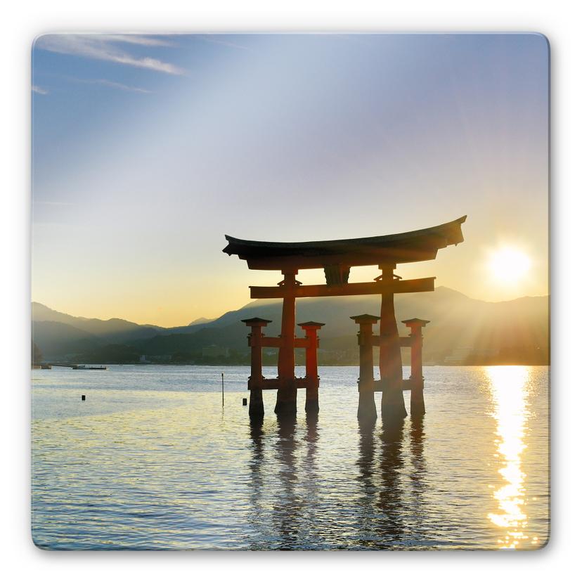 Glasbillede - Itsukushima Skrinet - Kvadratisk