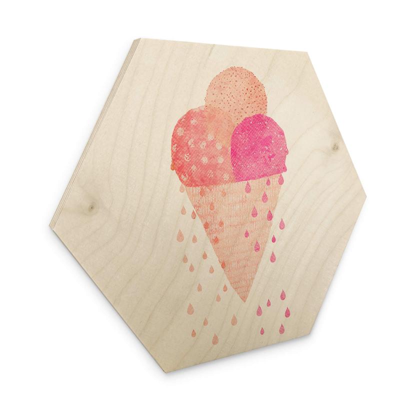 Sekskantet træ Treechild - Ice Cream in Summer