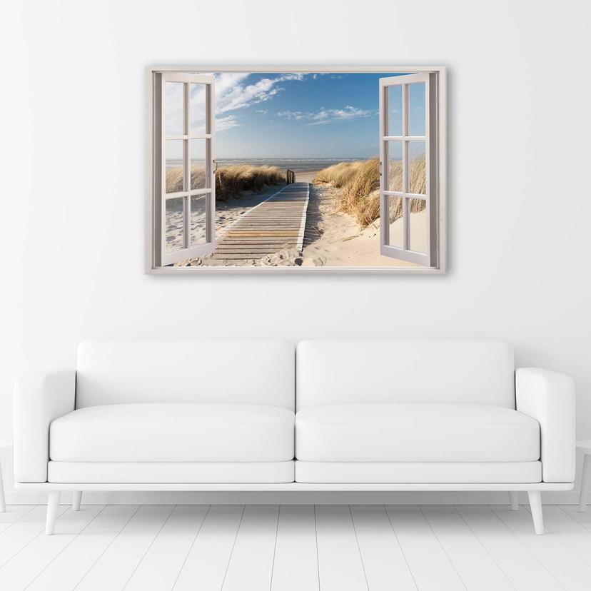 Stampe su tela, Vista dalla finestra della spiaggia