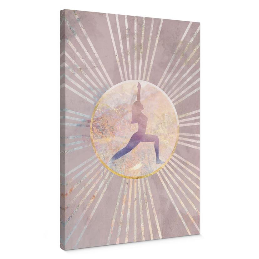 Canvasbillede yoga solhilsen pink | rosaguld - Manovski