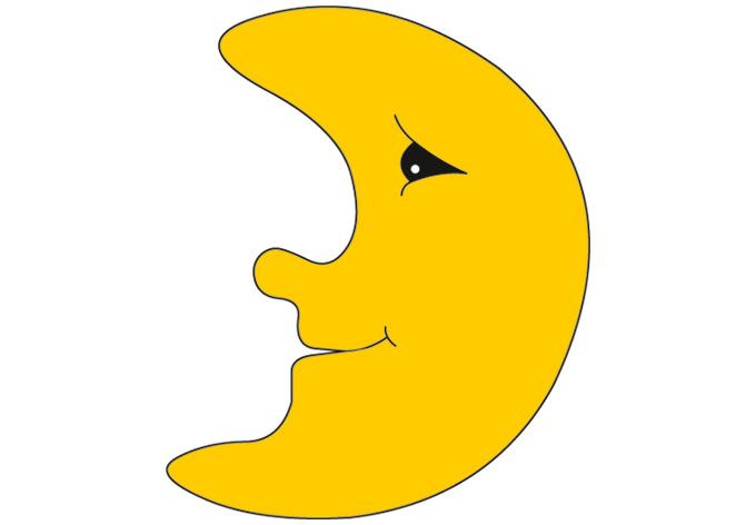Sticker pour fenêtre : Lune