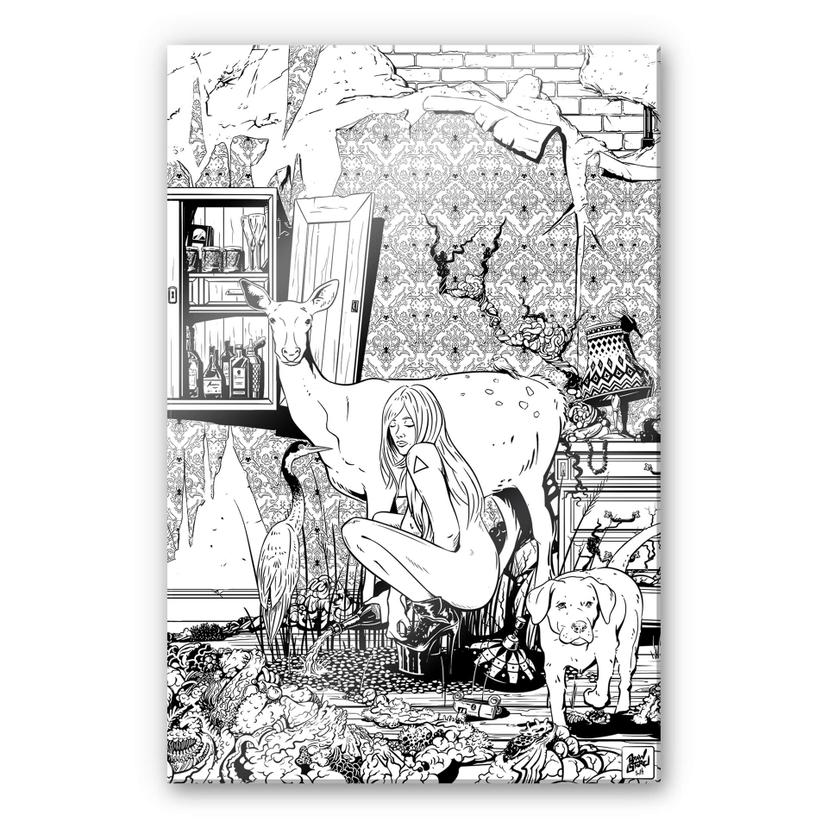 Akrylbillede Drawstore - I stuen