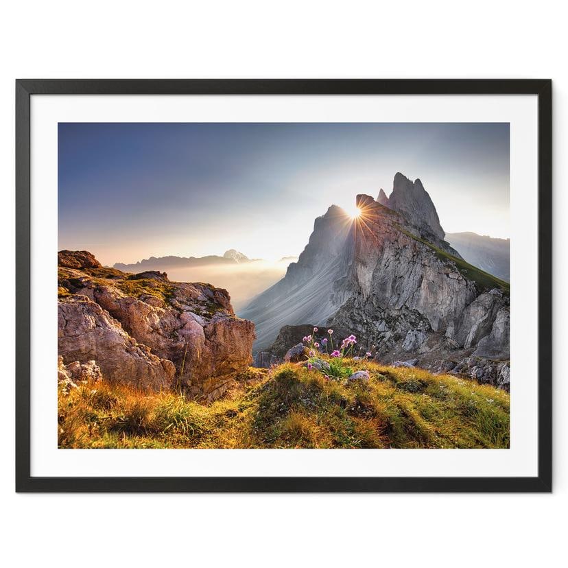 Póster Amanecer en las montañas del Tirol del Sur
