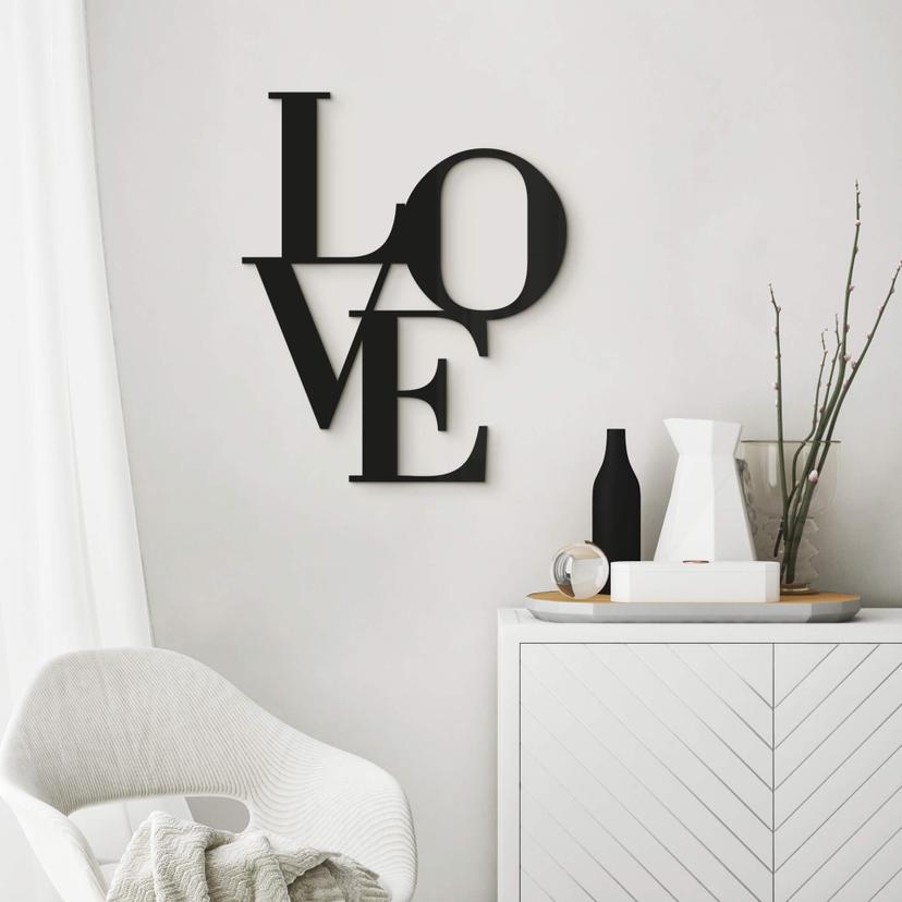 Decoración mural letras Love modern - letras acrílicas