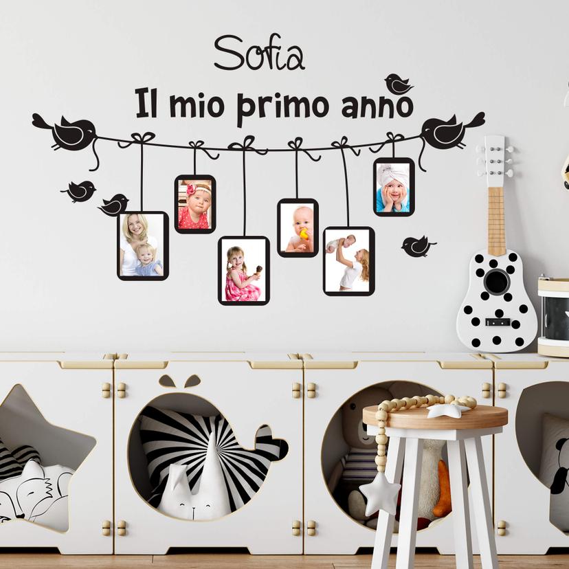 Wandtattoo + Name Il mio primo anno... mit Platz f