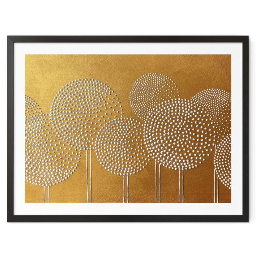 Plakat Hvide perleblomster - Grande