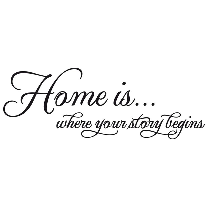 Adesivo murale - Home is where your story begins