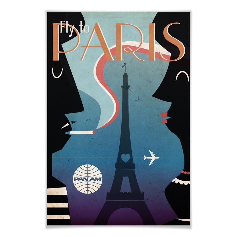 Plakat - PAN AM - Fly to Paris