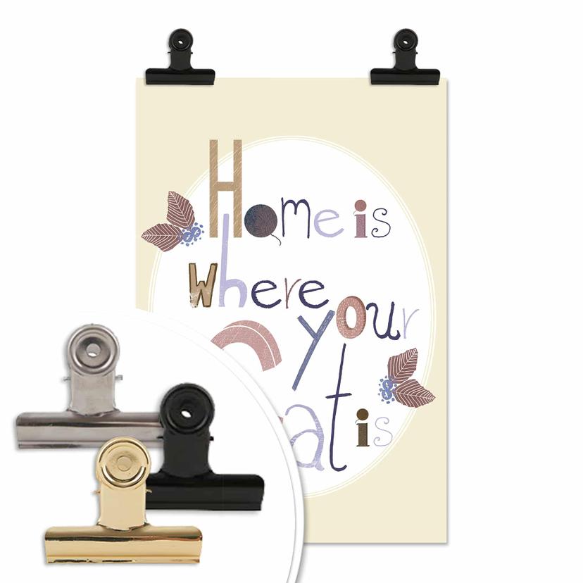 Poster Loske - Home is where your cat is