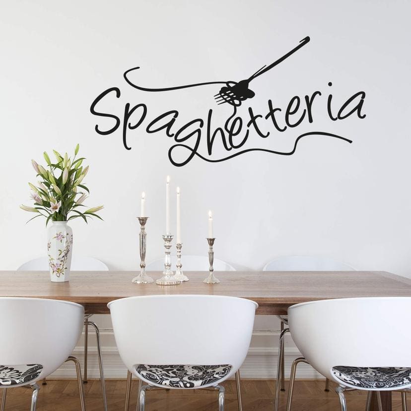 Sticker mural - Spaghettis et fourchette