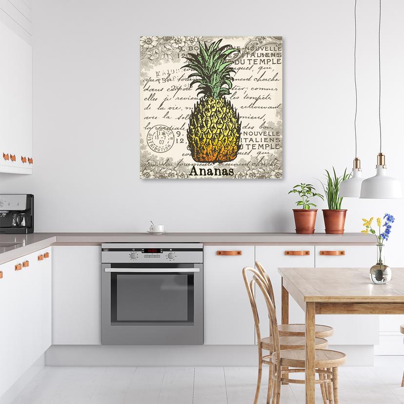 Stampe su tela, ananas vintage