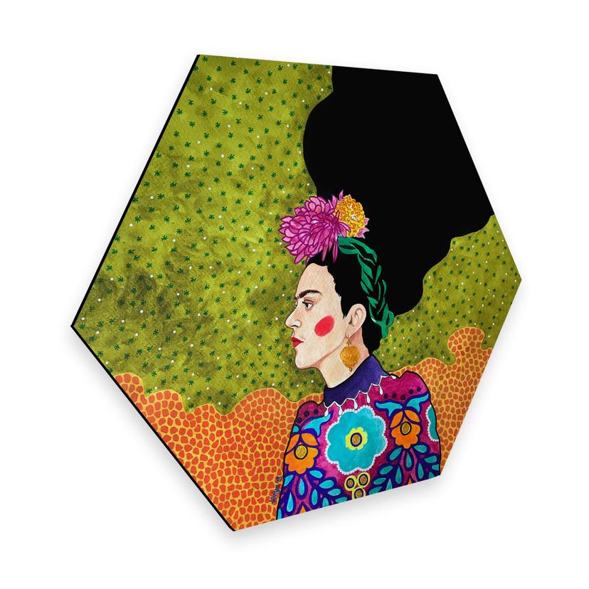 Hexagone - Alu-Dibond Hülya - Portrait de Frida