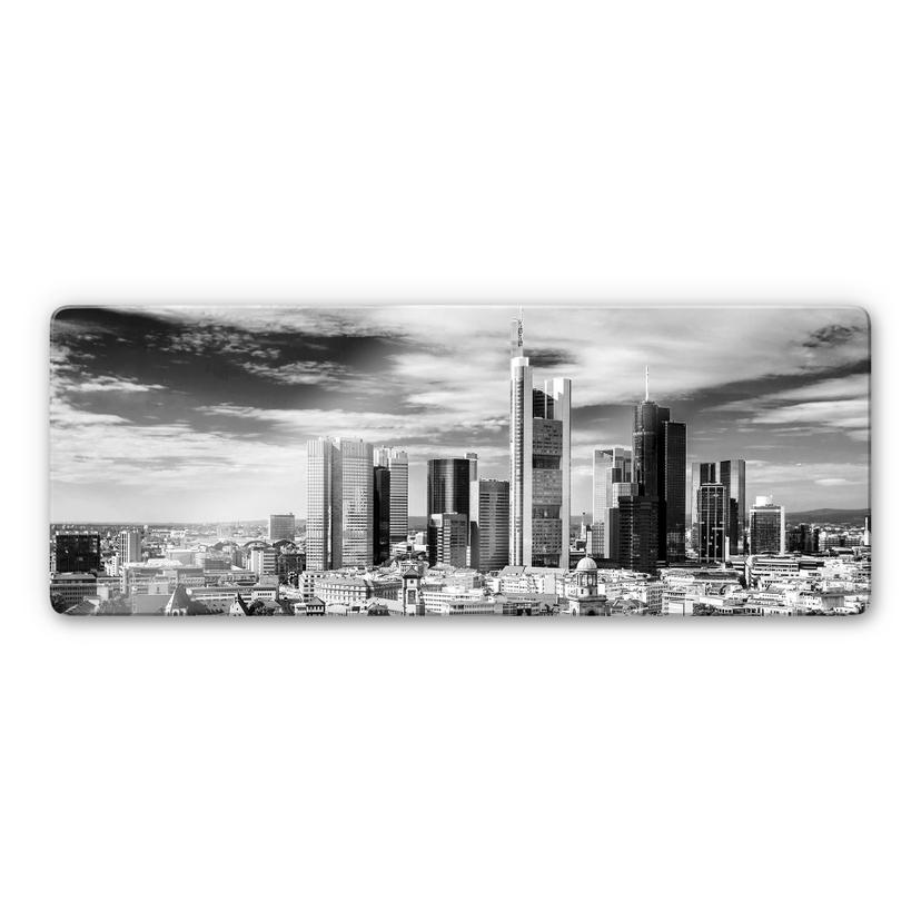 Tableau en verre - Skyline de Francofrt - Panorama