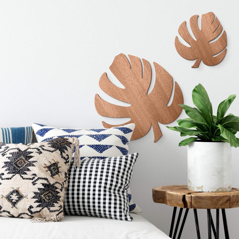 Madera Artística Caoba - Hoja Monstera 03