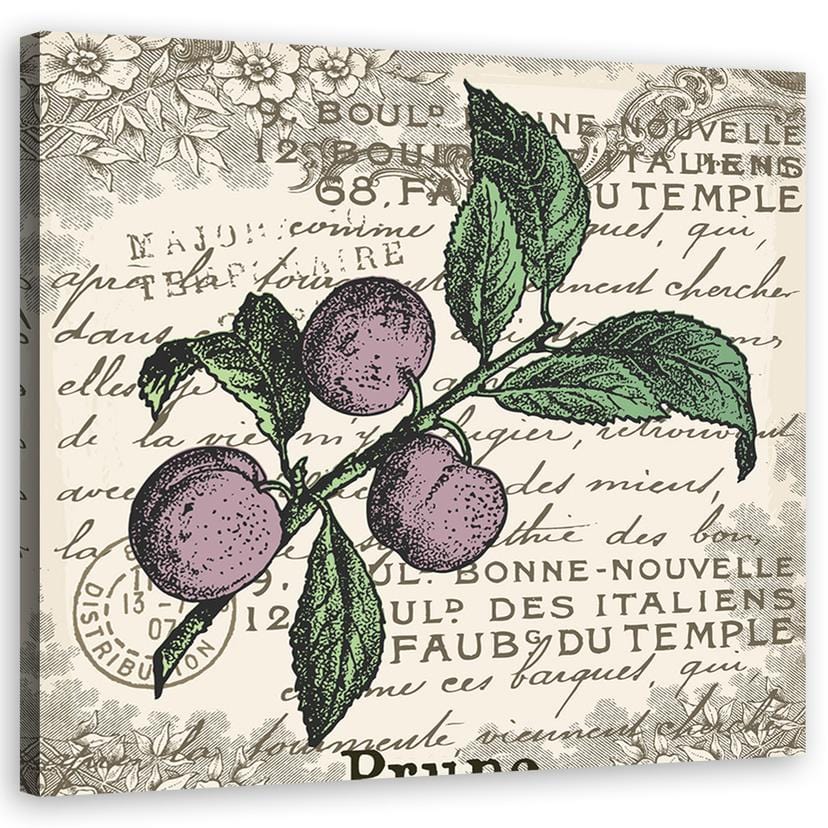 Canvasbillede, vintage blomme