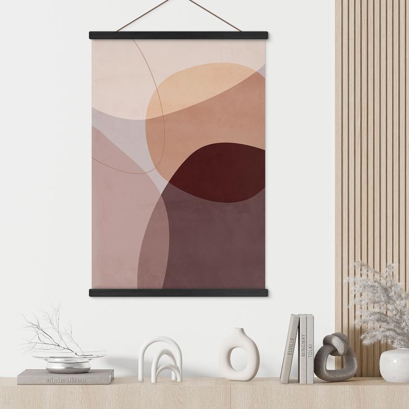 Poster tessile Forme astratte nei caldi toni della terra - Böhmer